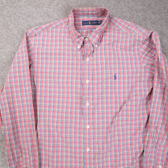Ralph Lauren Plaid XL Multicolor Long Sleeve Full Button Collared Shirt - Picture 6 of 10